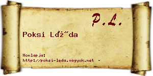 Poksi Léda névjegykártya